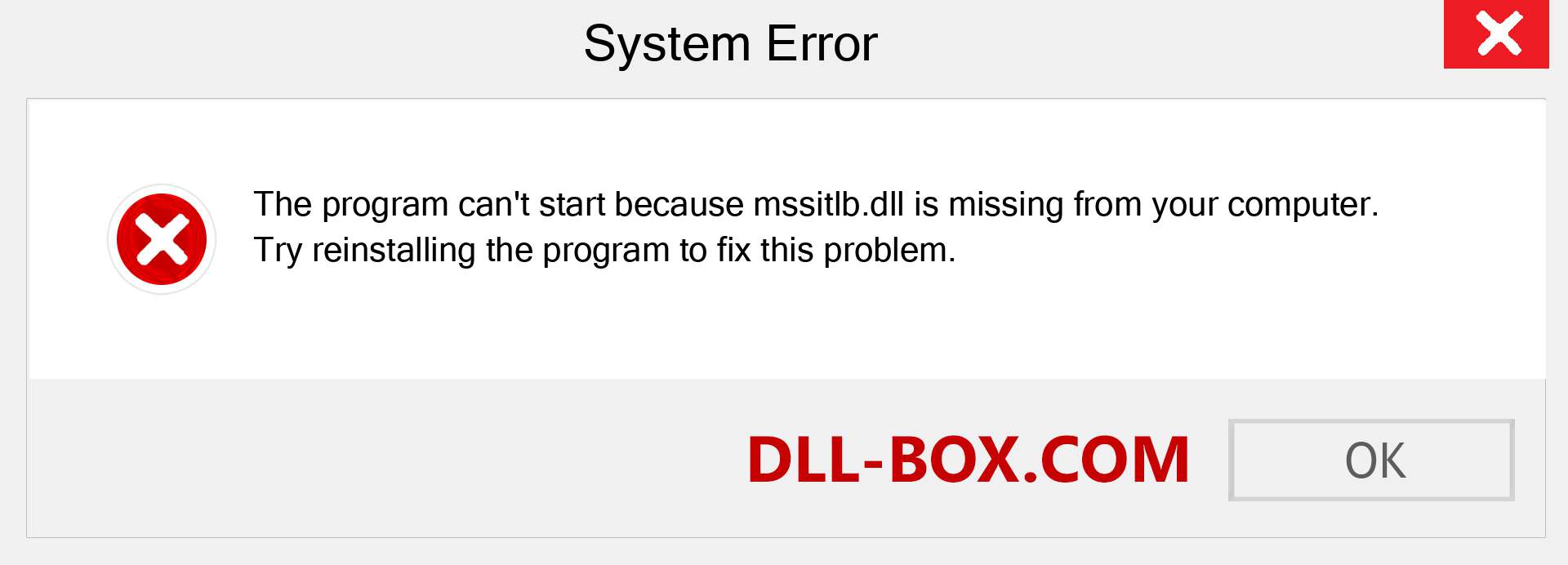  mssitlb.dll file is missing?. Download for Windows 7, 8, 10 - Fix  mssitlb dll Missing Error on Windows, photos, images